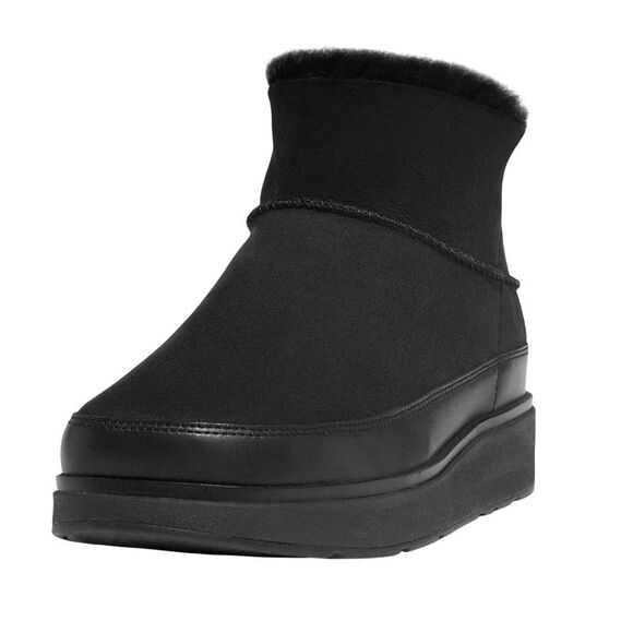 Fit Flop Womens/Ladies Gen-FF Ultra Mini Doubleface Shearling Ankle Boots / Blac